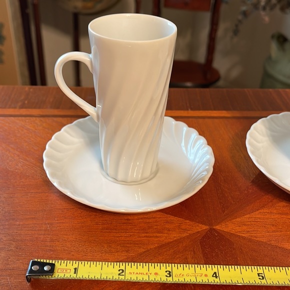 Vintage FF Japan Tall Espresso Cups and Saucers - Picture 7 of 8